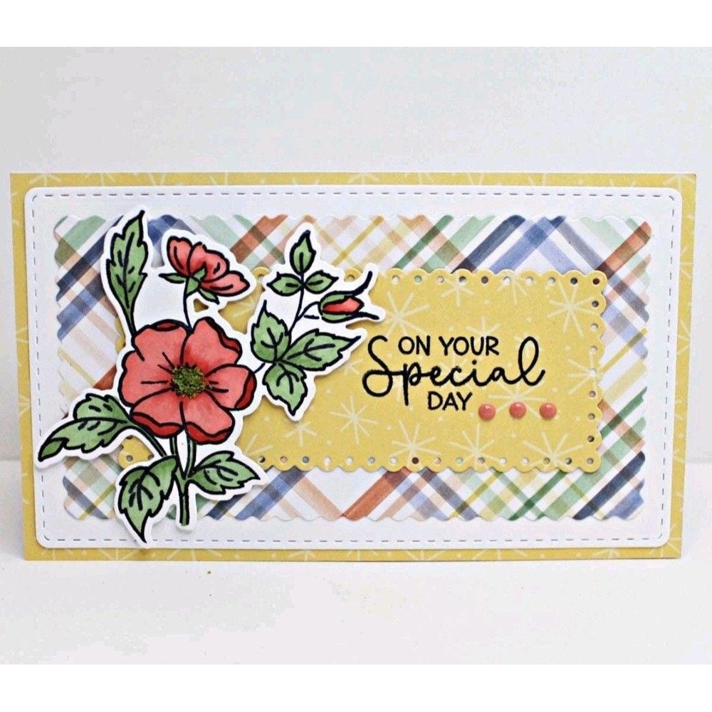 Diamond Press Slimline Nesting Stamp and Die Set New 830937